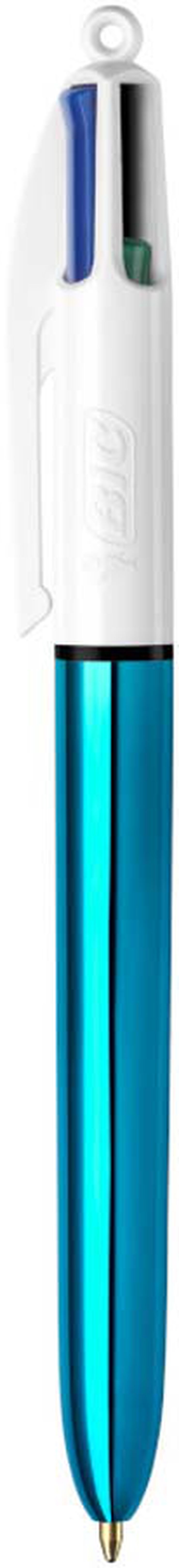 Bolígrafo Bic 4 Colores Shine Azul