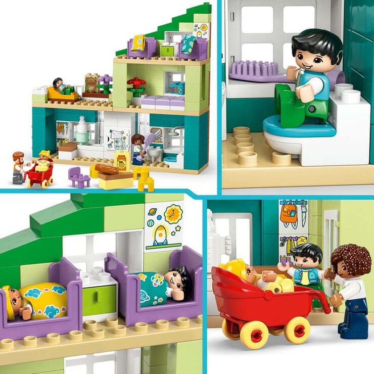 LEGO® DUPLO Town Casa Familiar Moderna “3 en 1” con Figuras 10470