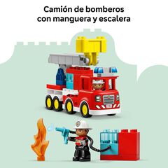 LEGO® DUPLO Town Camió de Bombers amb Mànega i Bombers 10473