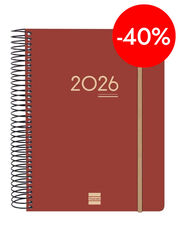 Agenda Finocam 16 mesos Ikon E10 dia/p&agrave;g mult 2025-26 burdeus