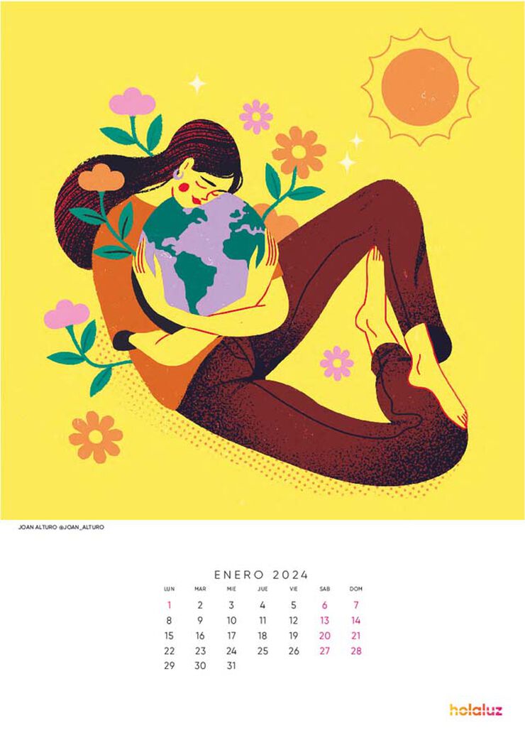 Calendario de la Tierra 2023/24 Holaluz A3 Paret Cast