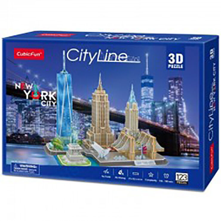 Puzle 3D 123 peces Cubic Fun City Line: New York