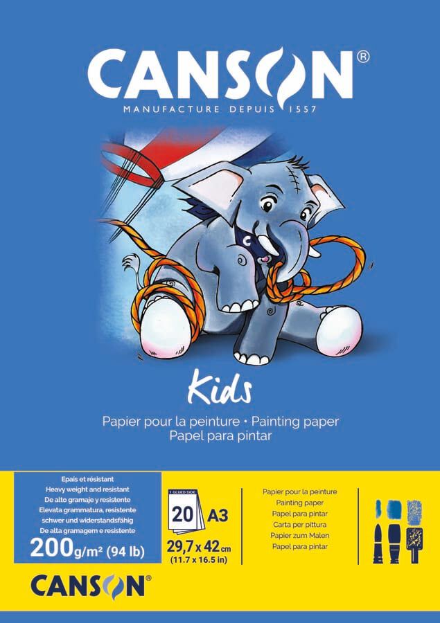 Bloc pintura Canson Kids A3 20 fulls