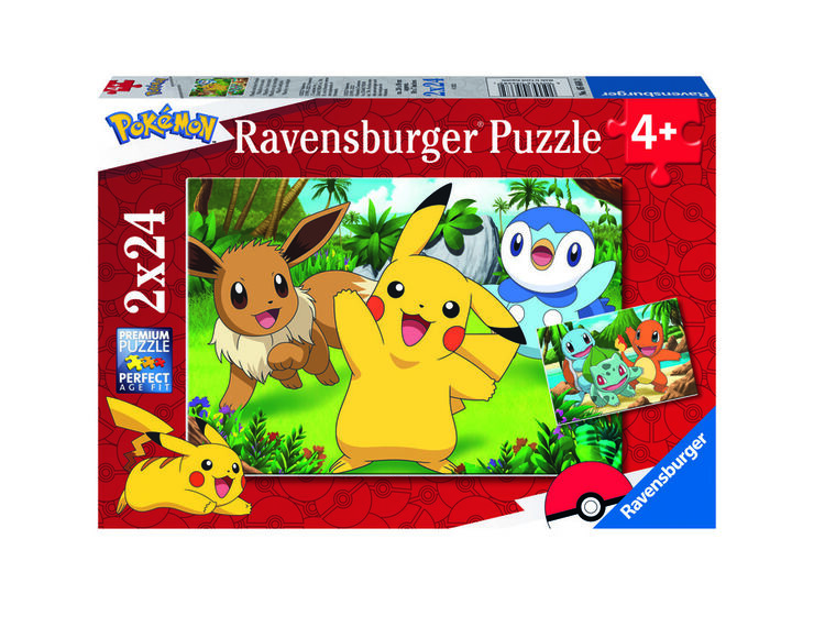 Puzle Pokémon Pikachu Amigos 2x24 piezas