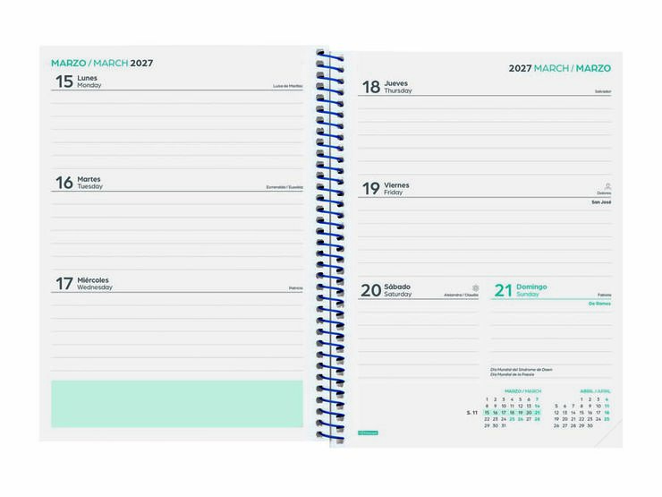 Agenda Escolar Finocam Secundaria 1/4 Sem/Vista Castellano 2026-27 Tropic