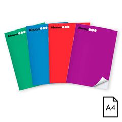 Llibreta A4 Grapa 48F 4X4 Vermell Abacus