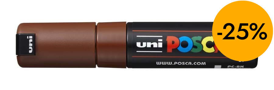 Retolador Posca PC-8K 8mm marr&oacute;