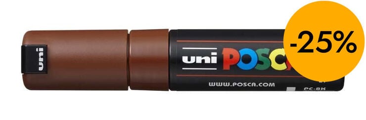 Retolador Posca PC-8K 8mm marr&oacute;