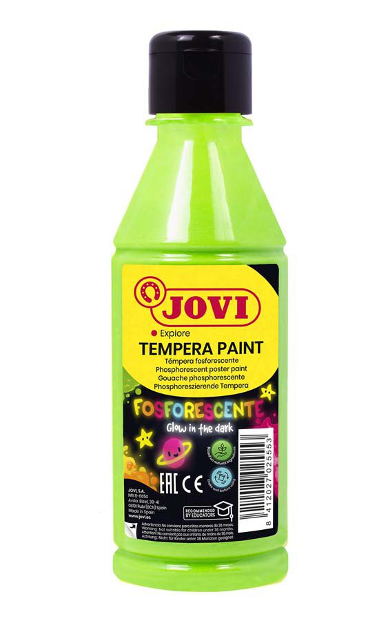 T&eacute;mpera fosforescente Jovi 250ml verde
