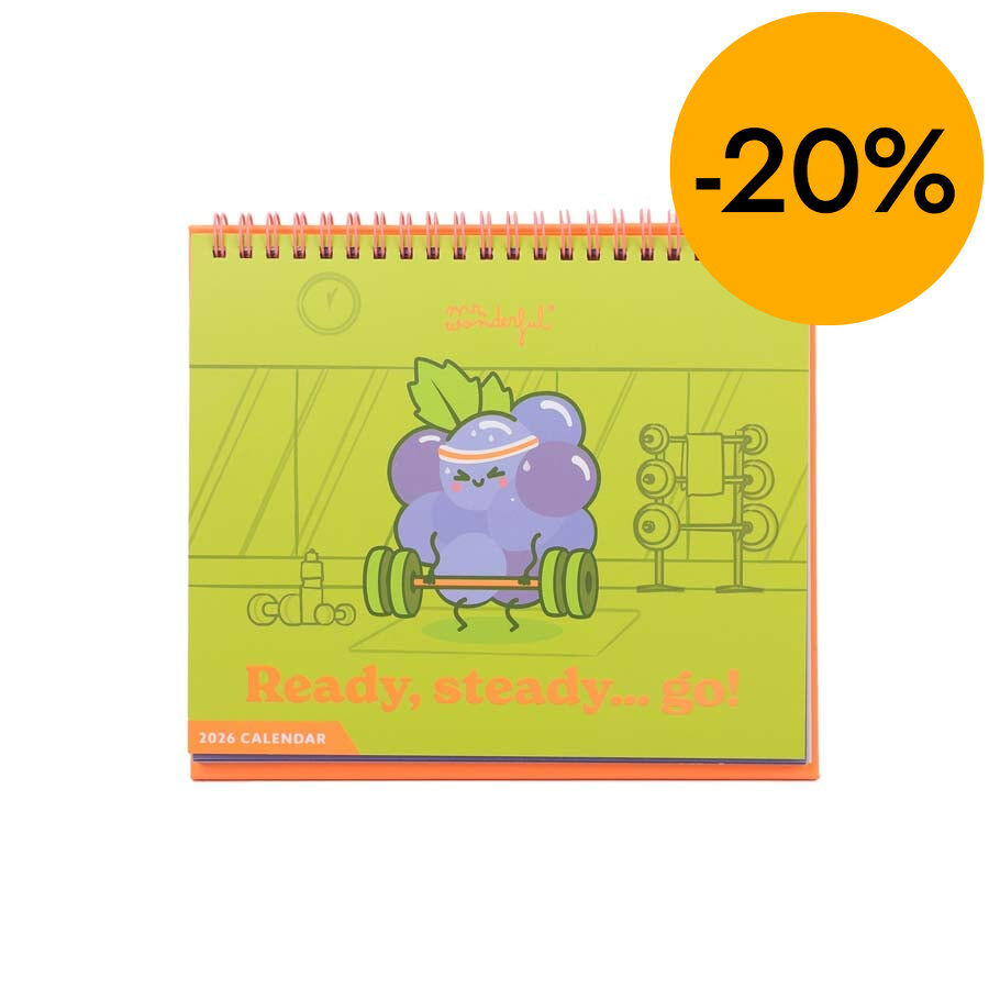 Calendario sobremesa 2026 cast Ready, Steady...Go!