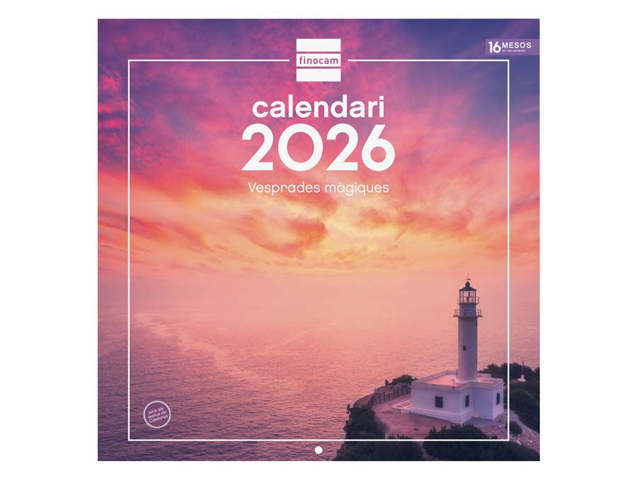 Calendario pared Finocam 30x30 2026 Tardes catal&aacute;n