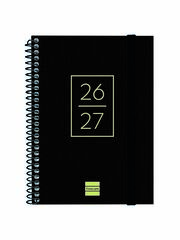 Agenda Escolar Finocam Secundaria 1/8 Sem/Vista Catal&aacute;n 2026-27 Negro