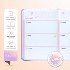 Agenda Erik 17 mesos Pocket setm/vista anglès 2025-26 Pusheen