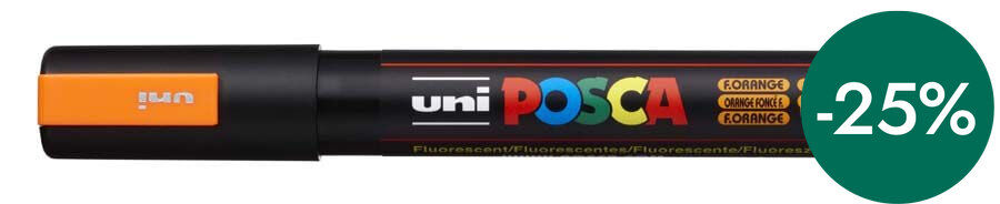 Retolador Posca PC-5M 1,8-2,5mm taronja fluorescent