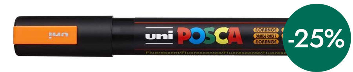 Rotulador Posca PC-5M 1,8-2,5mm naranja fluorescente