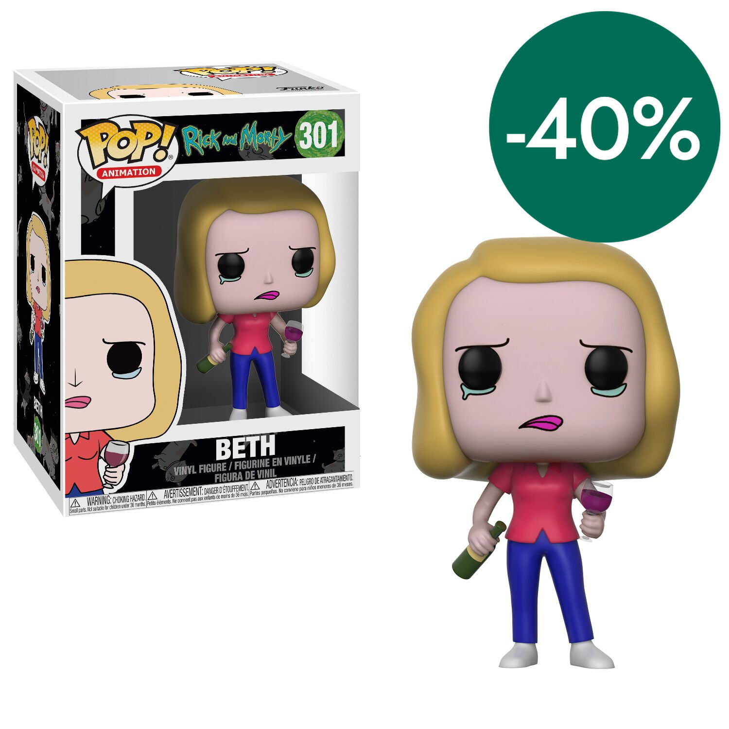 Funko&nbsp;POP! Rick &&nbsp;Morty&nbsp;Beth&nbsp;Vaso De Vino
