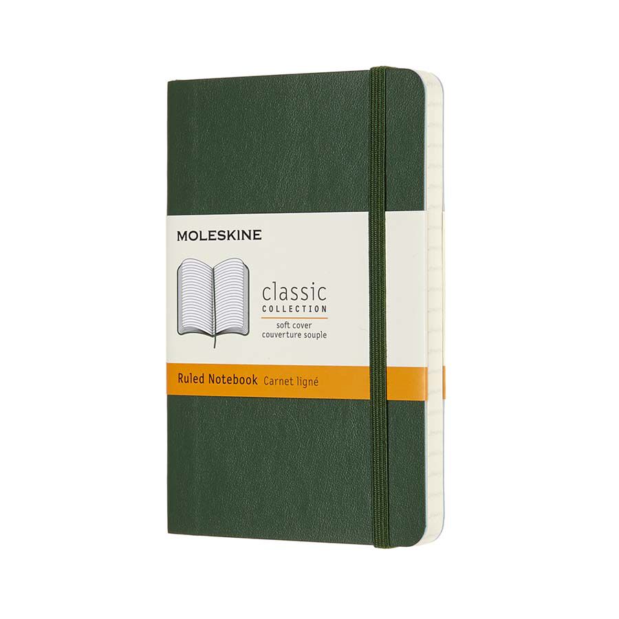 Libreta Moleskine Soft P Verde Oscuro Raya
