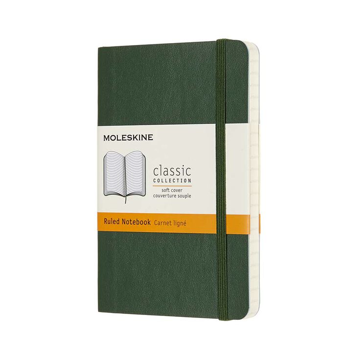 Libreta Moleskine Soft P Verde Oscuro Raya