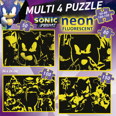 Puzle 50-80-100-150 piezas Sonic Neon