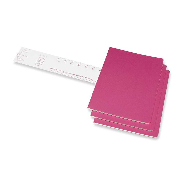 Pack 3 Llibretes Moleskine P Rosa Ratlla
