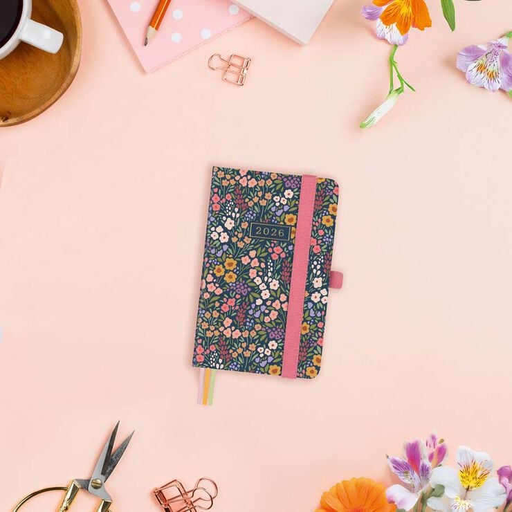 Agenda Finocam Design M2 sem/vista horizontal cat 2026 Flora