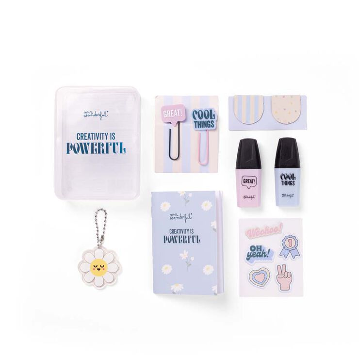 Kit Mr. Wonderful per pesonalitzar agenda Creativity is powerful