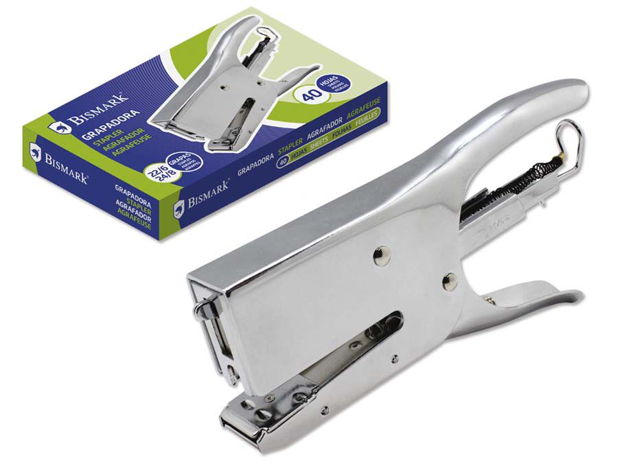 Grapadora de tenalla Bismark cromada 40 fulls