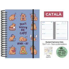Agenda Paperblanks 16 Meses Espiral Semana/Vista Catal&aacute;n 2026-2027 Capibara