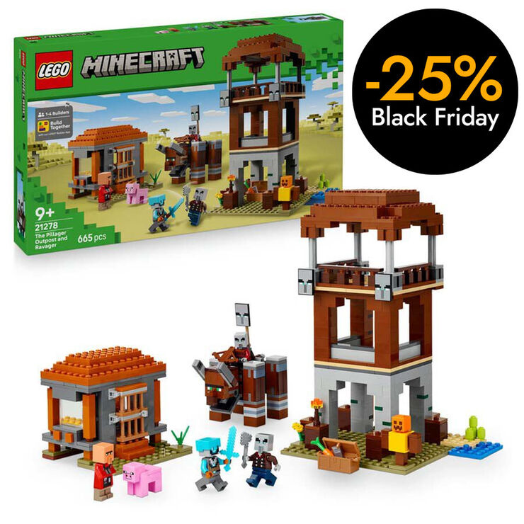 LEGO® Minecraft El Puesto de Avanzada de los Saqueadores y el Devastador 21278