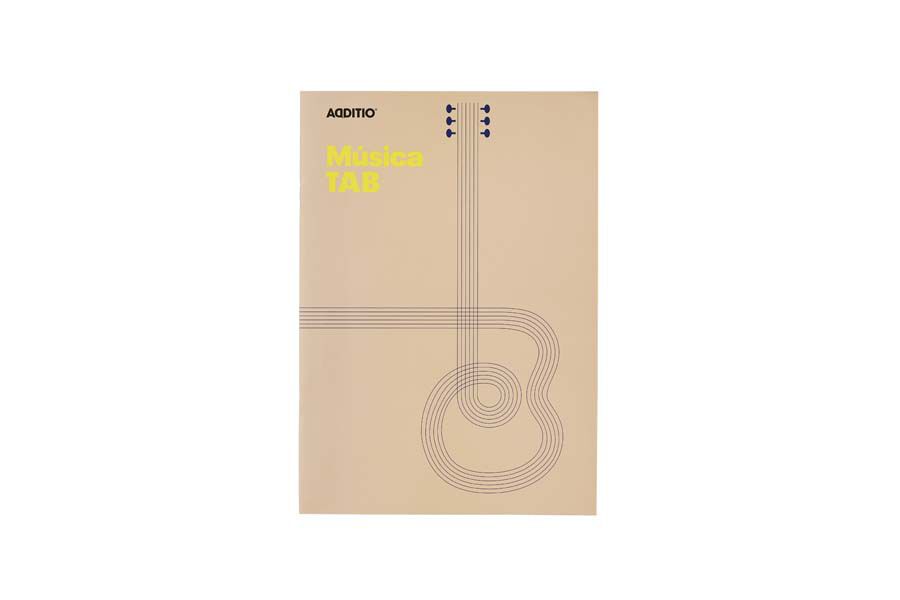 Llibreta grapada ecol&ograve;gica TAB Additio A4 40 fulls 4 pentagrames