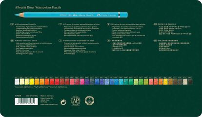 Llapis aquarel·lable Faber-Castell 36 colors estoig metall