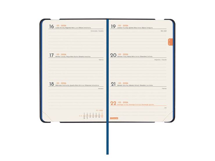 Agenda Finocam Joy F2 sem/vista horizontal cas 2026 Fiona