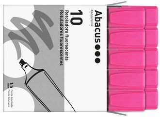 Marcador fluorescent Abacus Rosa 10 U