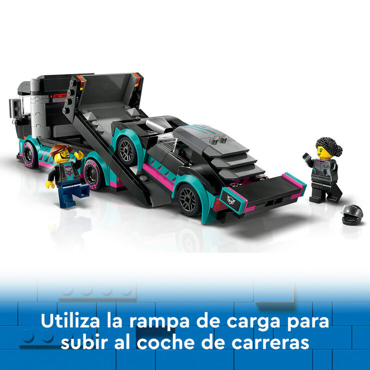 LEGO® City Coche de Carreras y Camión de Transporte 60406