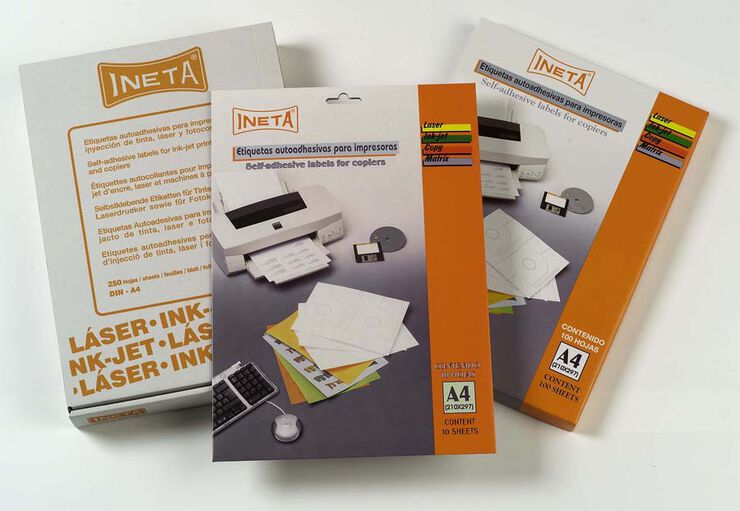 Etiquetas Inkjet/Laser Din A4 Ineta 10 hojas