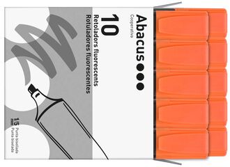 Marcador fluorescente Abacus naranja 10u