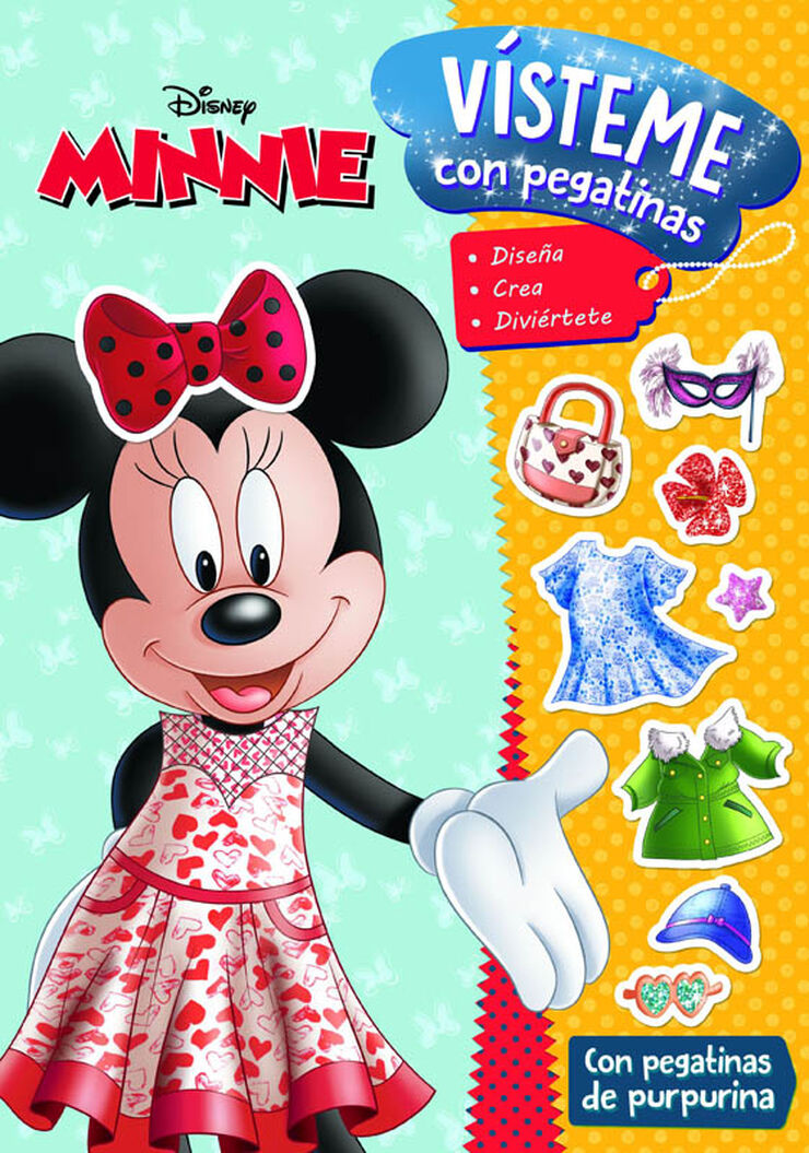 Minnie. Vísteme con pegatinas