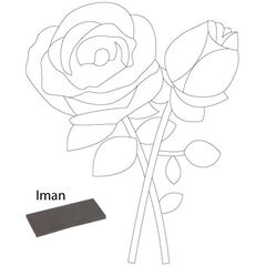 Pintar con Arenas Arenart rosa Sant Jordi madera con imán