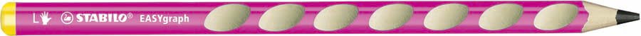 Llapis grafit Stabilo Easy esquerr&agrave; rosa 12u