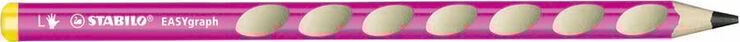 Llapis grafit Stabilo Easy esquerr&agrave; rosa 12u
