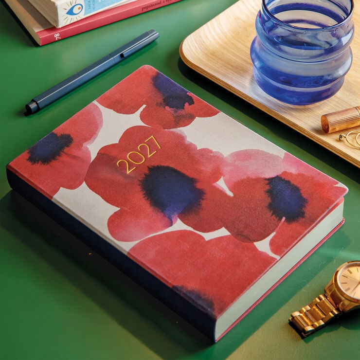 Agenda Miquelrius 145x195 Semana Vista Multiling&uuml;e 2027 Aquarel Bloom