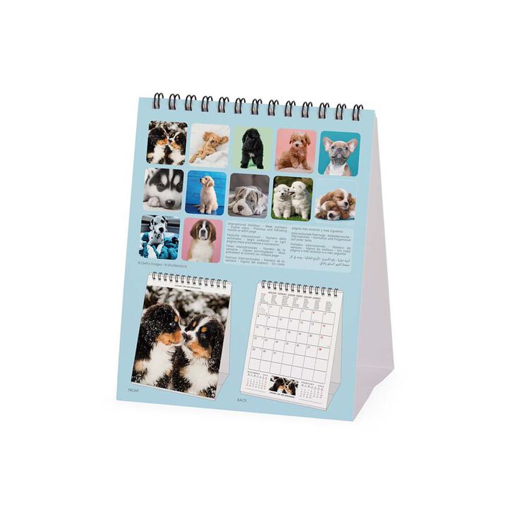 Calendario mesa Legami 12X14 2024 Puppies