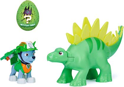 Figura Patrulla Canina Dino Rescue, 1 dinosaurio y 1 figura dinosaurio misteriosa modelos surtidos