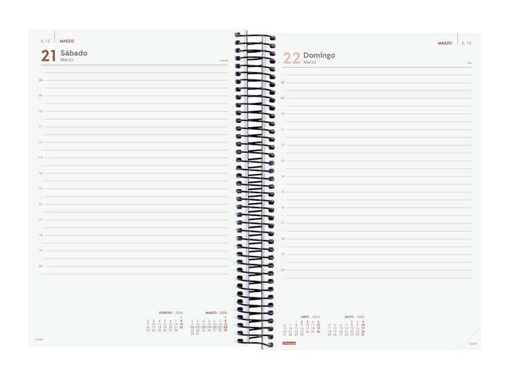 Agenda Finocam Opaque E11 día/pág cas 2026 negro