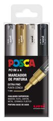 Retoladors Posca PC-1M 0,7mm metall 4 colors Retoladors Posca PC-1M 0,7mm metall 4 colors