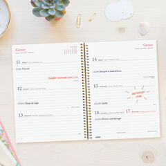 Agenda Finocam Design Collection Semana Vista Horizontal 2027 Catal&aacute;n Dorado