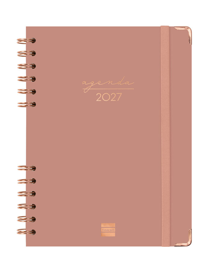 Agenda Finocam Alma Setmana Vista Horitzontal 2027 Castell&agrave; Rosa
