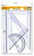 Juego de reglas Abacus regla 30 cm, cartabóny escuadra 25 cm