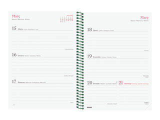 Agenda Finocam Design Collection Semana Vista Horizontal 2027 Catal&aacute;n Lema