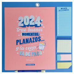 Calendario pared Mr. Wonderful 2024 cas Rosa Buenos Momentos